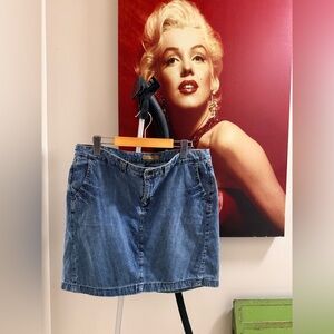 Vintage Tommy Hilfiger Mid Blue Denim Jean Skirt